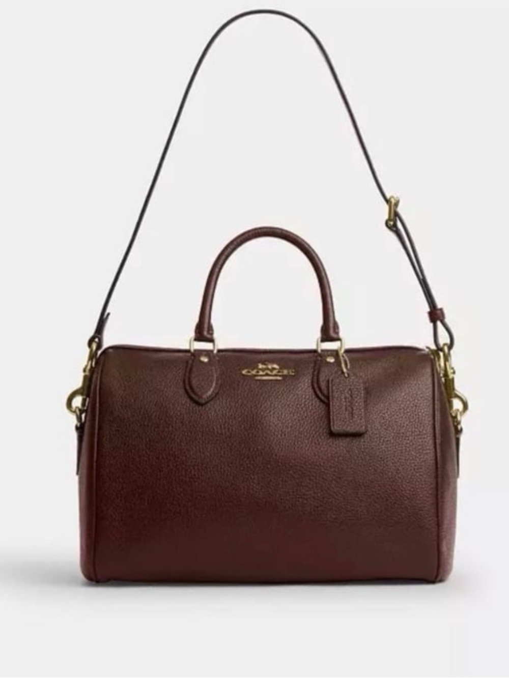 NWT Coach Rowan Large Satchel Bag in Maple CES11